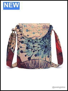 Small Canvas Shoulder Bag Hippie Boho Crossbody Handbag